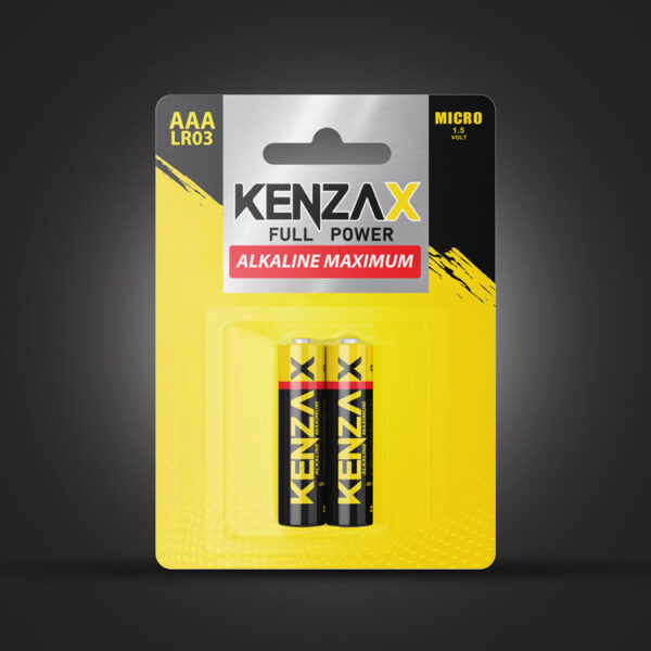 باتری نیم قلمی کارتی Kenzax-AAA-LR03-2