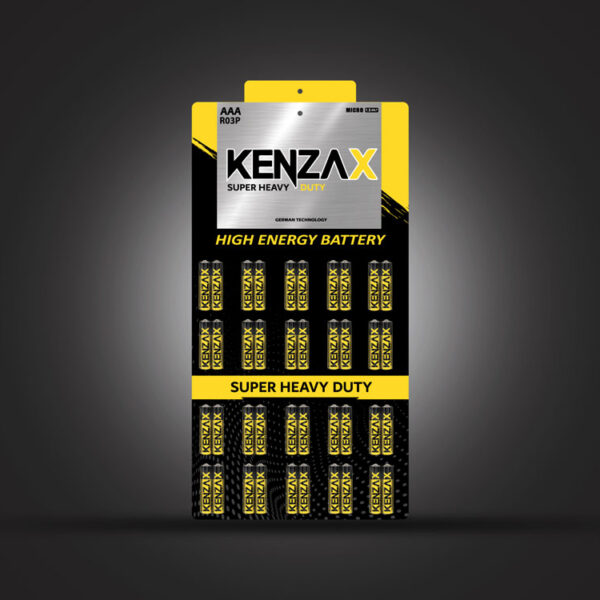 شرینک استند باتری نیم قلمی Kenzax-Shrink-Stand-AAA-R03P